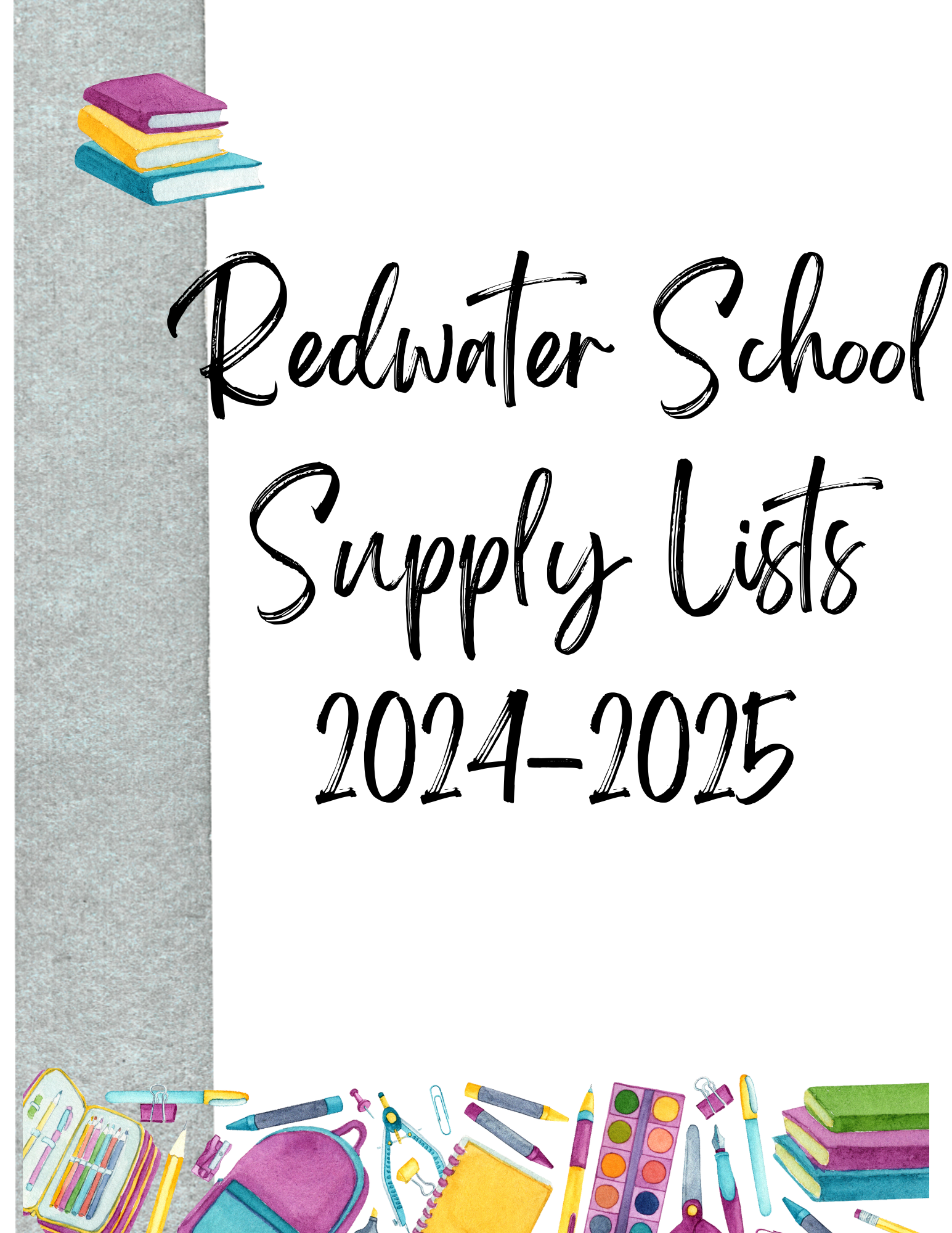 Supply Lists for 20242025 Redwater School